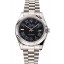 Swiss Rolex Datejust Black Dial Roman Numerals Stainless Steel Case And Bracelet