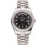 Swiss Rolex Day-Date Black Dial Diamond Case Diamond Numerals Stainless Steel Bracelet 1453966