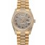 Swiss Rolex Day-Date Diamond Pave Dial Gold Diamond Bracelet 1453956