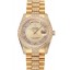 Swiss Rolex Day-Date Diamond Pave Gold Dial Gold Diamond Bracelet 1453954