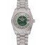 Swiss Rolex Day-Date Diamond Pave Green Dial Diamond Bracelet 1453951