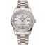 Swiss Rolex Day-Date White Dial Diamond Case Diamond Numerals Stainless Steel Bracelet 1453968