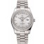 Swiss Rolex Day-Date White Dial Diamond Case Diamond Numerals Stainless Steel Bracelet 1453970