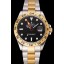 Swiss Rolex Explorer II Black Dial Gold Bezel Two Tone Bracelet 1453752