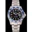 Swiss Rolex GMT Master II Black Dial Stone Set Bezel Stainless Steel Case And Bracelet 1453747