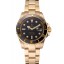 Swiss Rolex Submariner Black Dial Black Bezel Yellow Gold Case And Bracelet