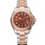 Swiss Rolex Yacht Master Rose Gold Dial Two Tone Stainless Steel Bracelet 1453979