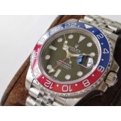 Replica Rolex GMT-Master II 116719BLRO GM Stainless Steel 904L Black Dial Swiss 3186