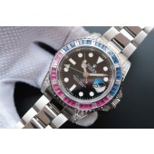 Best Quality Imitation Rolex GMT-Master II 116759 Black Dial Blue/White Bezel WJ01077