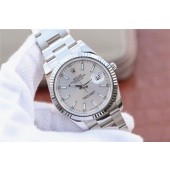 Copy Rolex DateJust 41mm 126334 Fluted Bezel Silver Dial Stick Markers Bracelet WJ00310