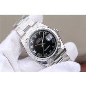 Designer Rolex DateJust 36mm 116234 Black Dial Roman Markers 904L Oyster Bracelet WJ00115