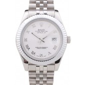 Imitation Rolex Datejust White Radial Dial Ribbed Bezel 7478