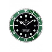 Imitation Rolex Submariner Wall Clock Silver-Green 621912