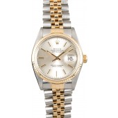 Imitation Rolex Two-Tone Datejust Silver Dial 16013 JW2529