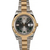 Replica Rolex Datejust 116333 Two Tone with Slate Roman Dial JW1797