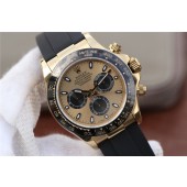 Replica Rolex Daytona 116518 Black Dial Rubber Strap WJ01155