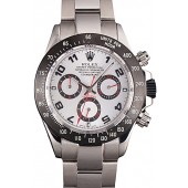 Replica Rolex Daytona Stainless Steel Black Enameled Silver Dial