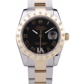 Rolex Datejust Diamond Bezel Black Dial 7463