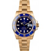 Rolex Gold Submariner 116618 Blue Dial JW2192