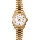 Rolex Ladies President 69178 White Arabic Dial JW0509