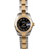 Rolex Lady Datejust 179163 Black Sunbeam Dial JW0534