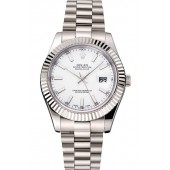 Swiss Rolex Datejust White Dial Stainless Steel Case And Bracelet