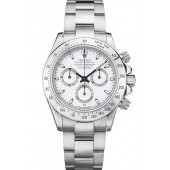 Swiss Rolex Daytona Stainless Steel Bracelet White Dial 80297