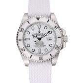 Swiss Rolex Submariner Bamford White Dial White Fabric Bracelet 1453982